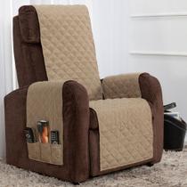 Capa de Sofa Classic 1 Lugar Caqui