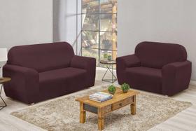 Capa De Sofá Coladinha Em Tecido Spandex 2 E 3 Lugares - Vinho