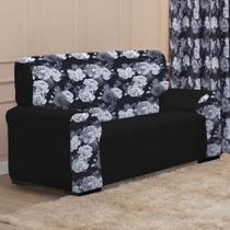 Capa De Sofá de 4 Lugares Avulsa 1 PEÇA Coladinha Mista Decoração Sala Ajustável