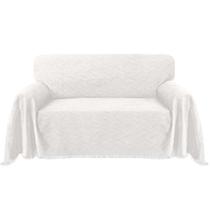 Capa de sofá de algodão turquesa branco para sofá 180x260cm Capa de sofá de algodão turquesa branco para sofá 180x260cm