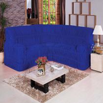 Capa de sofá de Canto Dodigo 01 Peça - Azul - Casa Decora Enxovais