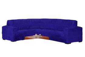 Capa de Sofá de Canto Elasticada Em Malha Gel Para 5 E 6 Lugares Azul