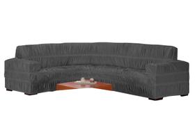 Capa de Sofá de Canto Elasticada Em Malha Gel Para 5 E 6 Lugares Cinza