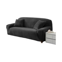 Capa De Sofá De Veludo Plush, Capa Elástica Para Sofá De 1/2/3/4 Lugares, Loveseat E Recliner Com