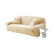 Capa De Sofá De Veludo Plush, Capa Elástica Para Sofá De 1/2/3/4 Lugares, Loveseat E Recliner Com
