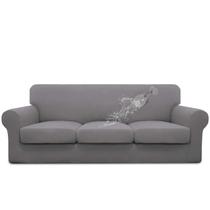 Capa de sofá Easy-Going, impermeável, elástica, cinza claro
