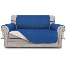 Capa de sofá Easy-Going Reversível Loveseat para 2 almofadas azul