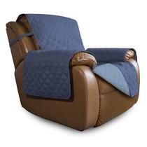Capa de sofá Easy-Going reversível resistente à água azul escuro