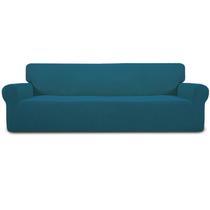Capa de sofá Easy-Going Stretch de 4 lugares azul pavão