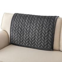 Capa de sofá Eismodra secional cinza escuro para 3 almofadas 90x90cm