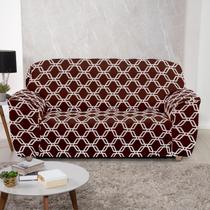 Capa De Sofá Elastex Moderna 1 Lugar Cor Geo Tabaco