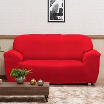 Capa De Sofá Elastex Premium Várias Estampas 2 E 3 Vermelho
