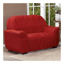 Capa De Sofá Elasticada Avulsa 2 Lugares King Vermelho