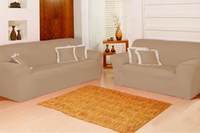 Capa de Sofá Elasticada Coladinha Lisa ~ 2 Peças ~ 2 e 3 Lugares ~ Toque Macio