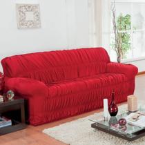 Capa de Sofá Elasticada Luxo Kit 2+3 Vermelho - Charme do Detalhe