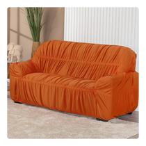 Capa De Sofá Elasticada Malha 3 Lugares Avulsa Laranja - Shop Casa Nobre Capa De Sofá Elasticada Malha 3 Lugares Avulsa Laranja - Shop Casa Nobre