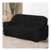 Capa De Sofá Elasticada Malha 3 Lugares Avulsa Preto- Shop Casa Nobre Capa De Sofá Elasticada Malha 3 Lugares Avulsa Preto- Shop Casa Nobre