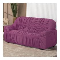 Capa De Sofá Elasticada Malha 3 Lugares Avulsa Rosa- Shop Casa Nobre Capa De Sofá Elasticada Malha 3 Lugares Avulsa Rosa- Shop Casa Nobre