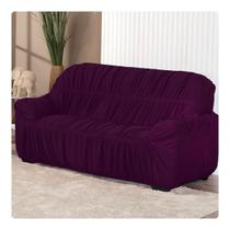 Capa De Sofá Elasticada Malha 3 Lugares Avulsa Vinho- Shop Casa Nobre Capa De Sofá Elasticada Malha 3 Lugares Avulsa Vinho- Shop Casa Nobre
