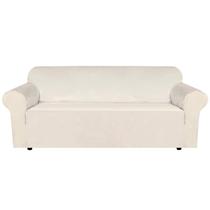 Capa de sofá H.VERSAILTEX Stretch Velvet para 3 almofadas, sofá, marfim Capa de sofá H.VERSAILTEX Stretch Velvet para 3 almofadas, sofá, marfim