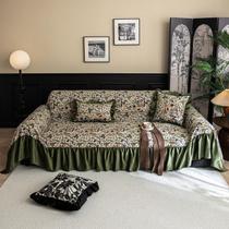 Capa de sofá HANDONTIME Estilo de pintura a óleo vintage 180x380cm