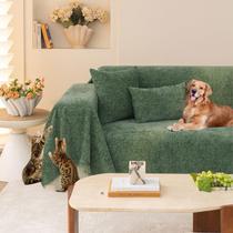 Capa de sofá HANDONTIME Jacquard Spruce Green para 3 almofadas
