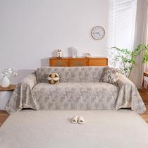 Capa de sofá HANDONTIME lavável em chenille marrom para sofá 180x300cm