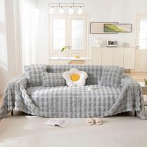 Capa de sofá HANDONTIME Rabbit Plush lavável para sofá em forma de L