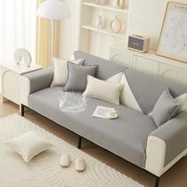 Capa de sofá HANDONTIME Waterproof Chenille para 3 almofadas cinza