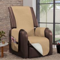 Capa de Sofa Impermeável 1 Lugar Caqui-Palha