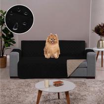 Capa de Sofa Impermeável 4 Lugares Caqui-Preto