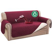 Capa de sofá impermeável, sofá turquesa, 2 almofadas, Loveseat, Burgundy