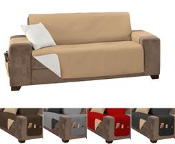 Capa de sofá impermeavel ultrassonico tamanho padrão 3 lugares 1,5m caqui palha