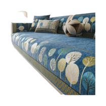 Capa De Sofá Jacquard Chenille Boho Lua Cheia Antiderrapante Protetor De Assento Para Sala De Estar