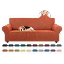 Capa de sofá KEKUOU para sofá de 3 lugares de 200-240 cm de abóbora em purê Capa de sofá KEKUOU para sofá de 3 lugares de 200-240 cm de abóbora em purê