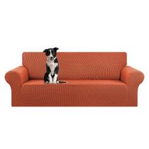Capa de sofá KEKUOU Stretch Oversize, 4 lugares, purê de abóbora
