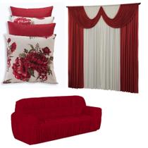 Capa De Sofa King gg super grande 3 Luga +1 cortina paris 2x1,70+ 4 capa pra almofada 45x45