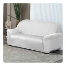 Capa De Sofá Lisa Avulsa 3 Lugares Em Malha Branco Capa De Sofá Lisa Avulsa 3 Lugares Em Malha Branco