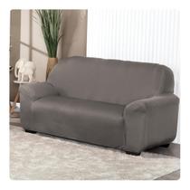 Capa De Sofá Lisa Avulsa 3 Lugares Em Malha Chumbo Capa De Sofá Lisa Avulsa 3 Lugares Em Malha Chumbo