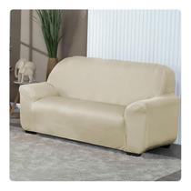 Capa De Sofá Lisa Avulsa 3 Lugares Em Malha Palha Capa De Sofá Lisa Avulsa 3 Lugares Em Malha Palha