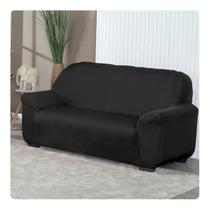 Capa De Sofá Lisa Avulsa 3 Lugares Em Malha Preto Capa De Sofá Lisa Avulsa 3 Lugares Em Malha Preto