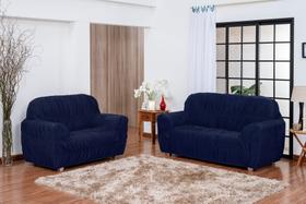 Capa De Sofá Liso 3 E 2 Lugares Envio Imediato Azul Marinho Capa De Sofá Liso 3 E 2 Lugares Envio Imediato Azul Marinho