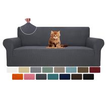 Capa de sofá MAXIJIN Super Stretch para sofá de 3 almofadas cinza