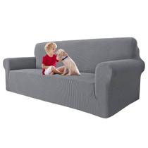 Capa de Sofá MAXIJIN Super Stretch para Sofá de 3 Lugares - Cinza Claro