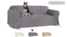Capa de sofá Mistero 4 lugares Impermeável Acquablock Para Cachorros Gatos Pet Lar Decoração Sala
