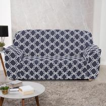 Capa De Sofa Moderna 2 Lugares Geo Chumbo Luxo Capa De Sofa Moderna 2 Lugares Geo Chumbo Luxo