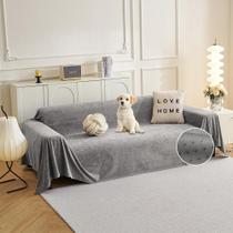 Capa de sofá MYSKY HOME para sofá de 2 almofadas 180x300cm cinza