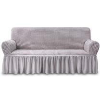 Capa de sofá NICEEC Grey 3 lugares, lilás, cinza, alta elasticidade
