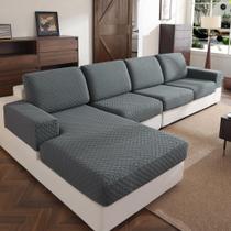 Capa de sofá OHSIO Stretch Sofá Lavável Cinza Escuro Capa de sofá OHSIO Stretch Sofá Lavável Cinza Escuro