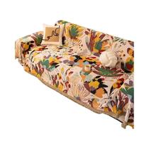 Capa De Sofá Pintada Antiderrapante Para 3 Lugares, Capa Protetora Anti-Riscos Para Sala De Estar,